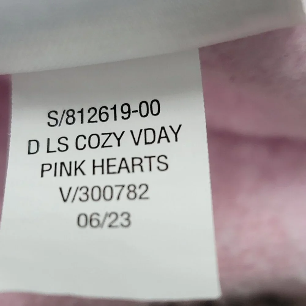 Girls Old Navy Pink Cozy Dress with Red Hearts 5T